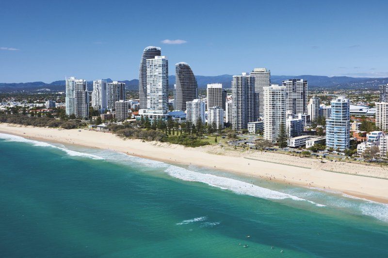 Broadbeach - ocean birdeye view