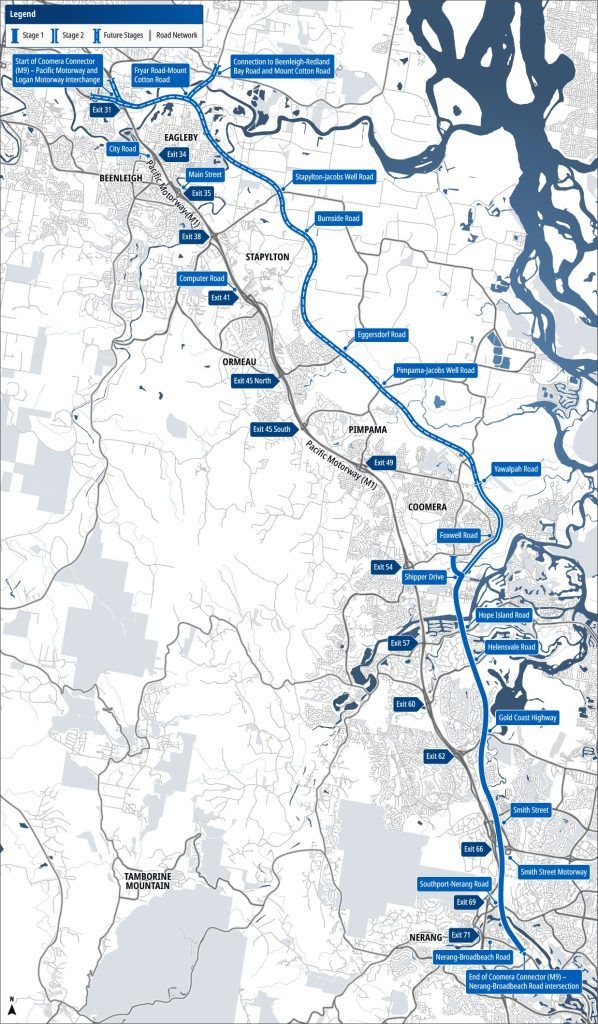 coomera-connector-whole-corridor-inc-stage-2-project-map